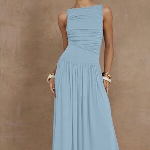 Runaway the label Nalla maxi dress ice blue size XS